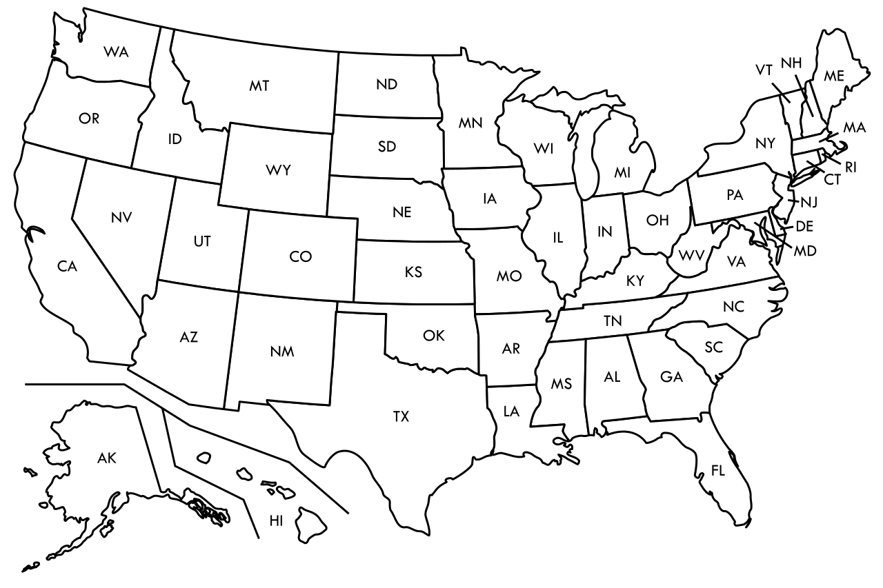 Карта США со Штатами. Политическая карта США по Штатам. 50 Штатов США на карте. Штат сша 7 букв на а